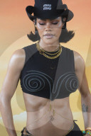 Superstar Teyana Taylor Shows Ripped Body In Crop Top And Form Fitting Skirt At The Revolve Festival In Thermal California - 12 April 2025