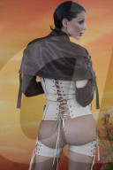 Actress Julia Fox In Very Revealing Bustier And Stockings At The Revolve Festival In Thermal California - 12 April 2025