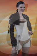 Actress Julia Fox In Very Revealing Bustier And Stockings At The Revolve Festival In Thermal California - 12 April 2025