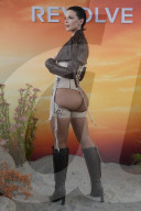 Actress Julia Fox In Very Revealing Bustier And Stockings At The Revolve Festival In Thermal California - 12 April 2025