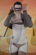 Actress Julia Fox In Very Revealing Bustier And Stockings At The Revolve Festival In Thermal California - 12 April 2025