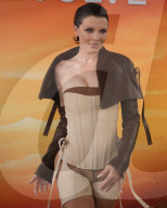 Actress Julia Fox In Very Revealing Bustier And Stockings At The Revolve Festival In Thermal California - 12 April 2025