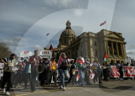 Demonstrators And Police Clash During Palestinian Solidarity Rally In Edmonton