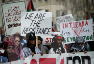 Demonstrators And Police Clash During Palestinian Solidarity Rally In Edmonton