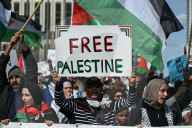 Demonstrators And Police Clash During Palestinian Solidarity Rally In Edmonton