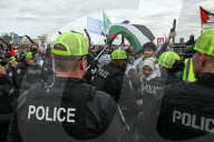 Demonstrators And Police Clash During Palestinian Solidarity Rally In Edmonton