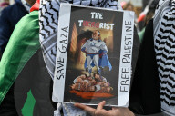 Demonstrators And Police Clash During Palestinian Solidarity Rally In Edmonton