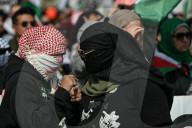 Demonstrators And Police Clash During Palestinian Solidarity Rally In Edmonton