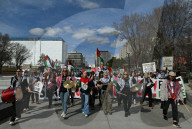 Demonstrators And Police Clash During Palestinian Solidarity Rally In Edmonton