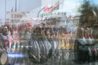 Demonstrators And Police Clash During Palestinian Solidarity Rally In Edmonton