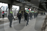 Demonstrators And Police Clash During Palestinian Solidarity Rally In Edmonton