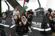 Demonstrators And Police Clash During Palestinian Solidarity Rally In Edmonton