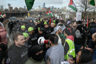 Demonstrators And Police Clash During Palestinian Solidarity Rally In Edmonton