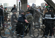 Demonstrators And Police Clash During Palestinian Solidarity Rally In Edmonton