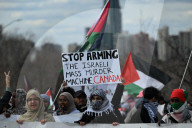 Demonstrators And Police Clash During Palestinian Solidarity Rally In Edmonton