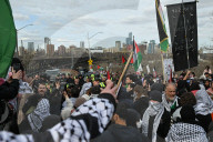 Demonstrators And Police Clash During Palestinian Solidarity Rally In Edmonton