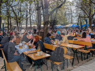 Beer Garden In Munich
