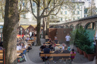 Beer Garden In Munich