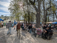 Beer Garden In Munich