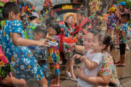 Elephants Join Songkran Festival In Ayutthaya To Mark Thai New Year