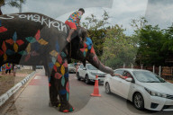 Elephants Join Songkran Festival In Ayutthaya To Mark Thai New Year