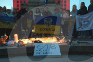 Vigil In Warsaw For Victims Of Russian Attack On Sumy 