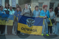 Vigil In Warsaw For Victims Of Russian Attack On Sumy 