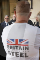 Prime Minister Keir Starmer visits British Steel workers