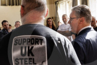 Prime Minister Keir Starmer visits British Steel workers