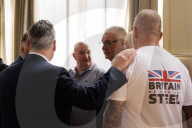 Prime Minister Keir Starmer visits British Steel workers