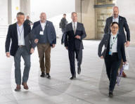 Guests arrive for Sunday with Laura Kuenssberg at the BBC, Broadcasting House, London, UK.