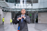 Guests departing Sunday with Laura Kuenssberg at the BBC, Broadcasting House, London, UK.