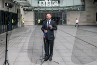 Guests attend the Sunday With Laura Kuenssberg show at BBC New Broadcasting House, London, UK.