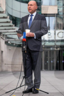 Guests attend the Sunday With Laura Kuenssberg show at BBC New Broadcasting House, London, UK.
