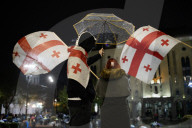  137th Day Of Pro-European Protests In Tbillisi, Georgia