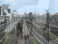 Railway Infrastructure At Donnersbergerbruecke In Munich