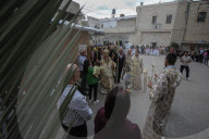 Palestinian Christians attend a Palm Sunday mass at the Greek Orthodox Saint Porphyrius Church, in Gaza CityGaza Christians observe Palm Sunday