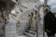Palestinian Christians attend a Palm Sunday mass at the Greek Orthodox Saint Porphyrius Church, in Gaza CityGaza Christians observe Palm Sunday