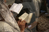 Palestinian Christians attend a Palm Sunday mass at the Greek Orthodox Saint Porphyrius Church, in Gaza CityGaza Christians observe Palm Sunday