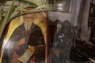 Palestinian Christians attend a Palm Sunday mass at the Greek Orthodox Saint Porphyrius Church, in Gaza CityGaza Christians observe Palm Sunday