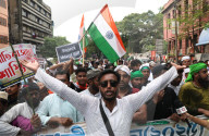 Protest Rally Against Controversial India's Waqf Act In Kolkata 