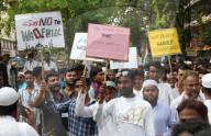 Protest Rally Against Controversial India's Waqf Act In Kolkata 