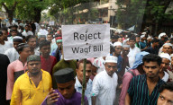 Protest Rally Against Controversial India's Waqf Act In Kolkata 