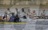 79th Oxford University vs Cambridge University Women's Boat Race on the River Thames in London, UK.
