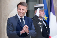 French President Emmanuel Macron Welcomes The President Of Iraq's Autonomous Kurdistan Region Netchirvan Barzani
