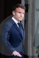 French President Emmanuel Macron Welcomes The President Of Iraq's Autonomous Kurdistan Region Netchirvan Barzani
