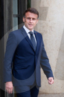 French President Emmanuel Macron Welcomes The President Of Iraq's Autonomous Kurdistan Region Netchirvan Barzani