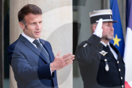 French President Emmanuel Macron Welcomes The President Of Iraq's Autonomous Kurdistan Region Netchirvan Barzani