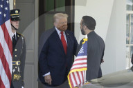 DC: President Trump and President Bukele hold a White House arrivals