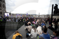 Protestors Protesters Against A Fundamental Law Change Restricting The Right Of Assembly 